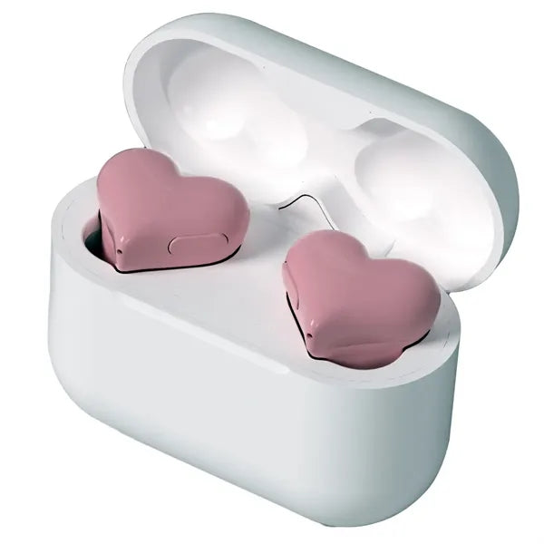 Heart Shaped Wireless Call Noise Reduction Bluetooth Earbuds