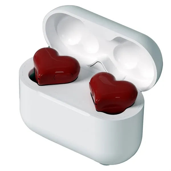 Heart Shaped Wireless Call Noise Reduction Bluetooth Earbuds