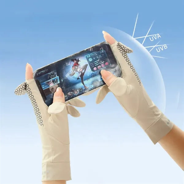 UPF 50+ UV Sun Protection Quick Dry Anti Slip Driving Gloves