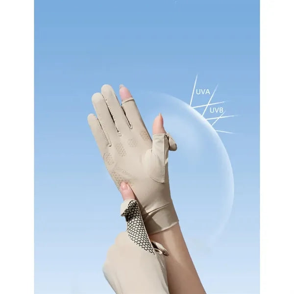 UPF 50+ UV Sun Protection Quick Dry Anti Slip Driving Gloves