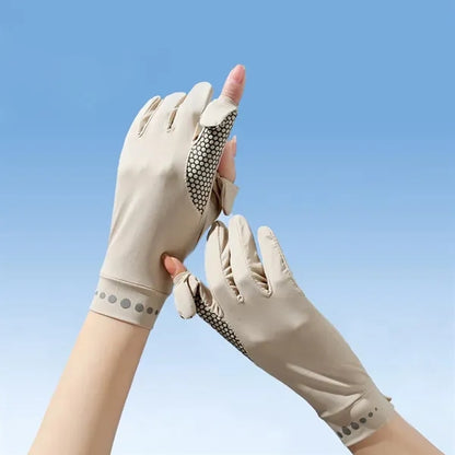 UPF 50+ UV Sun Protection Quick Dry Anti Slip Driving Gloves