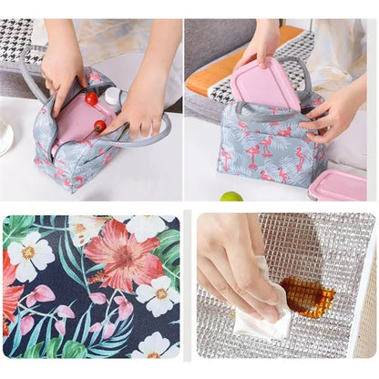 Floral Lunch Tote Bags