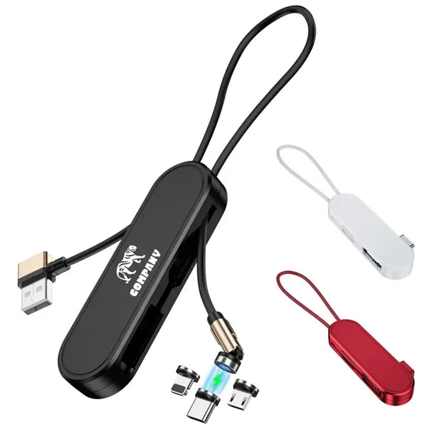 Magnetic 3 in 1 Retractable Charging Cable