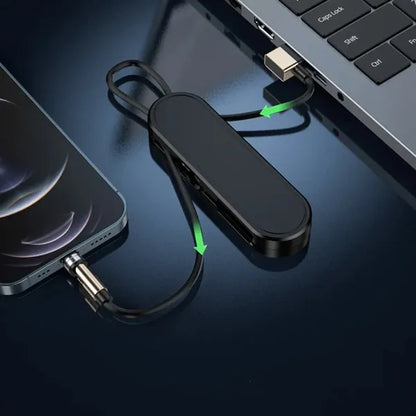Magnetic 3 in 1 Retractable Charging Cable