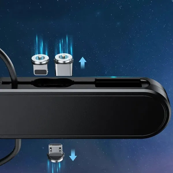 Magnetic 3 in 1 Retractable Charging Cable
