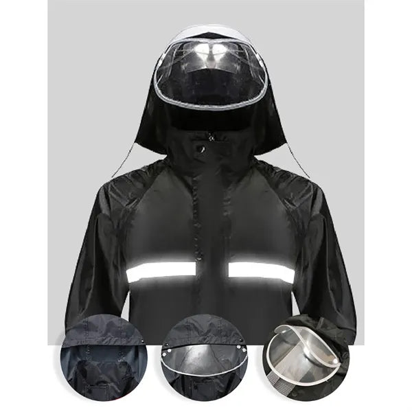 Long Hooded Raincoat