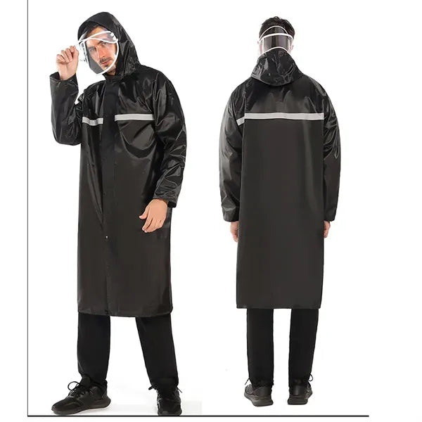 Long Hooded Raincoat