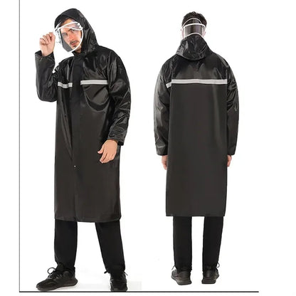 Long Hooded Raincoat