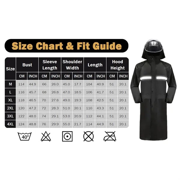 Long Hooded Raincoat