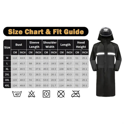 Long Hooded Raincoat