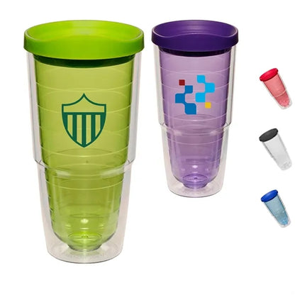 24 oz Foggy Double Wall Acrylic Tumbler w/ Custom Imprint