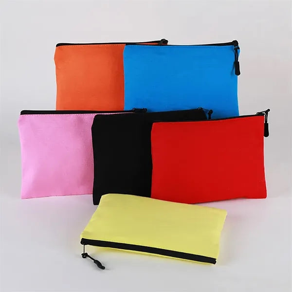 Promotional ' Economical Cotton Makeup Pouch with Zippers