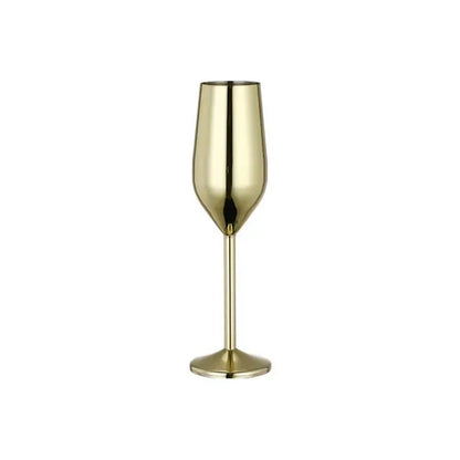 7 oz Stainless Steel Champagne Flutes