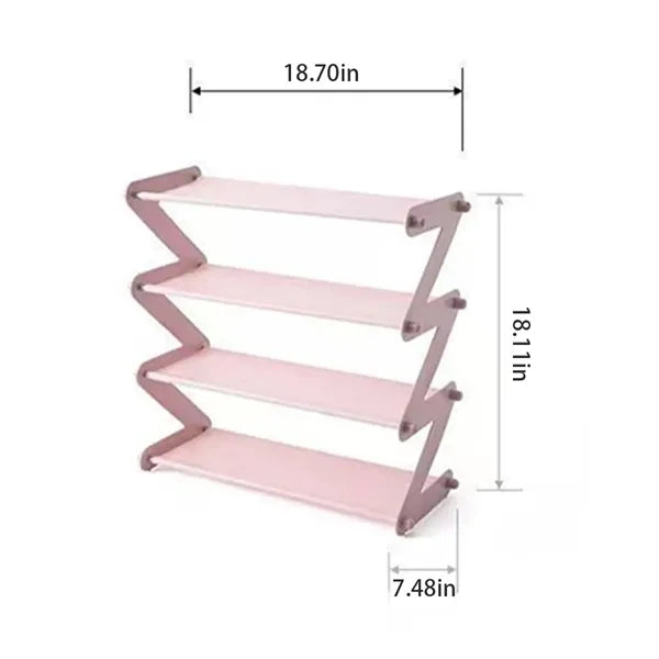 Removable Foldable Multi Shelf Holder Z Shaped Shoes Rack