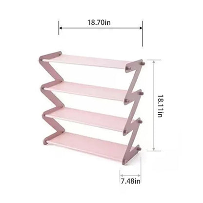 Removable Foldable Multi Shelf Holder Z Shaped Shoes Rack
