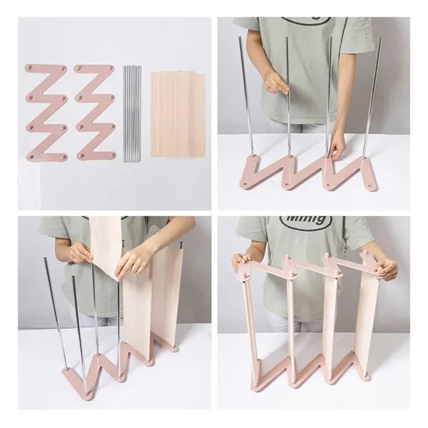 Removable Foldable Multi Shelf Holder Z Shaped Shoes Rack