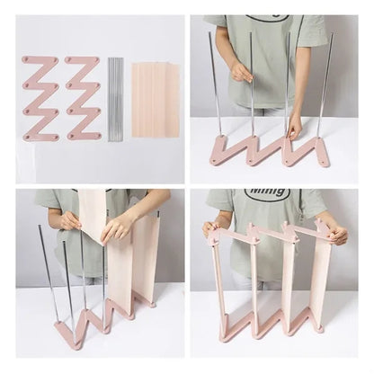 Removable Foldable Multi Shelf Holder Z Shaped Shoes Rack