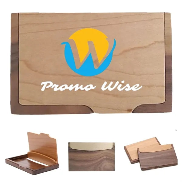 Elegant Functional Durable Slim Wooden Business Card Case