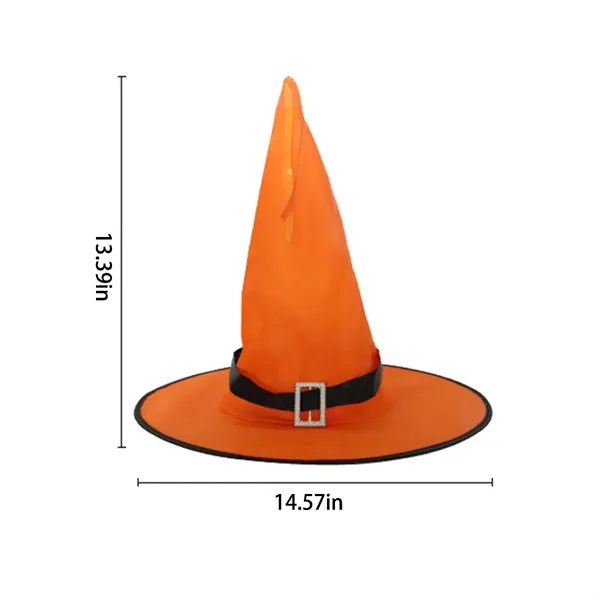 Halloween String Lights Lighted Hanging Witch Hats