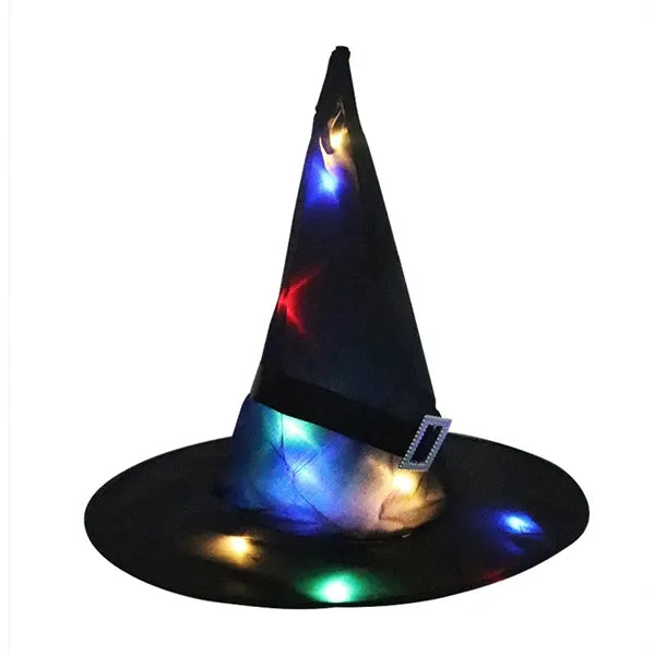Halloween String Lights Lighted Hanging Witch Hats