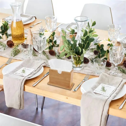 Bamboo Table Napkin or Household Tissue Storage Box Holder