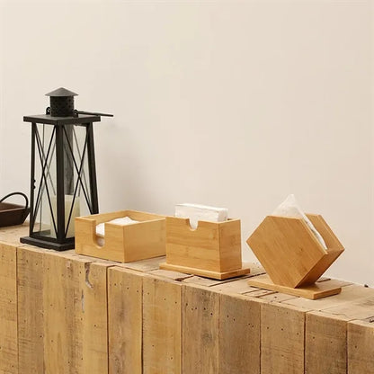 Bamboo Table Napkin or Household Tissue Storage Box Holder
