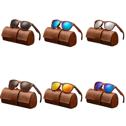 Stylish Glasses Travel Case with Premium Wooden Sunglasses