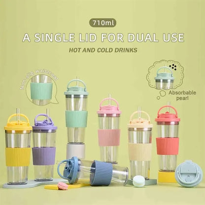 24oz Double Wall Plastic Tumbler Cup