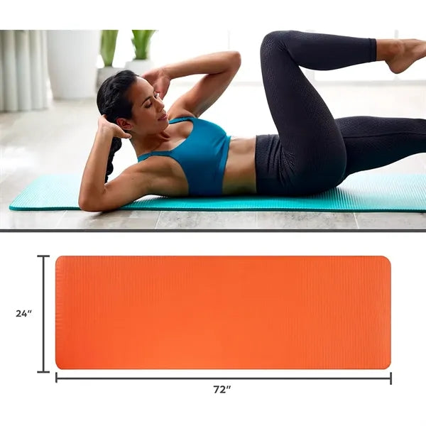 Thick Yoga Mat for Fitness with Carrying Strap