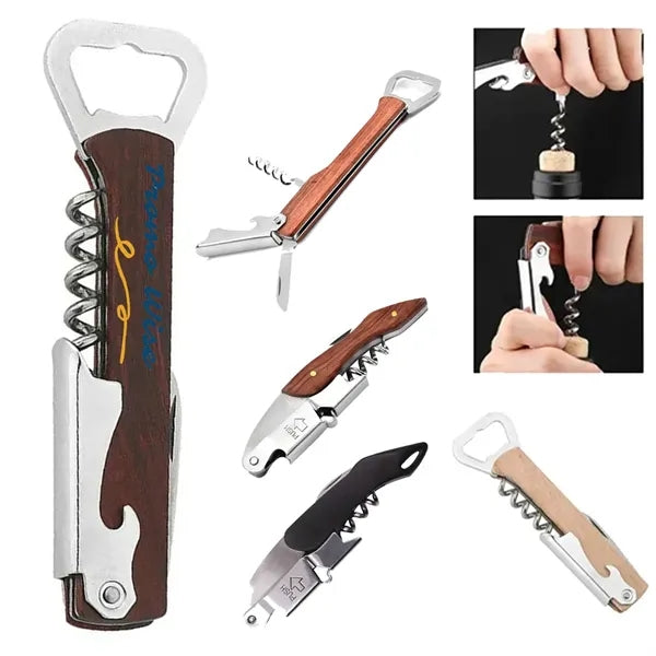 Premium Stainless Steel Wood Handle Corkscrew Sets