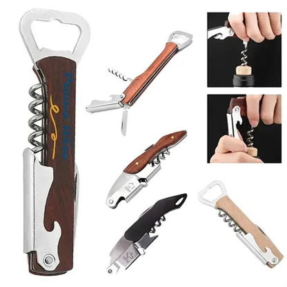 Premium Stainless Steel Wood Handle Corkscrew Sets