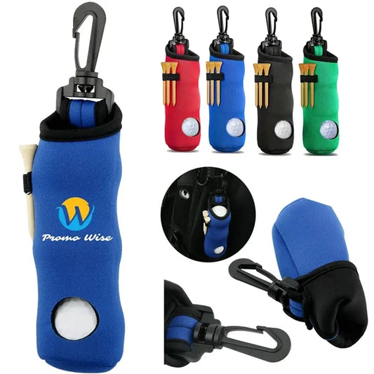 Versatile Durable Golf Ball Carry Pouch with Carabiner