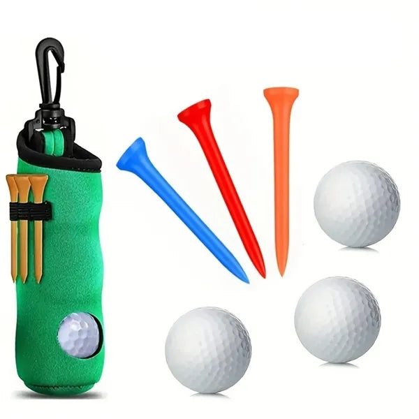 Versatile Durable Golf Ball Carry Pouch with Carabiner