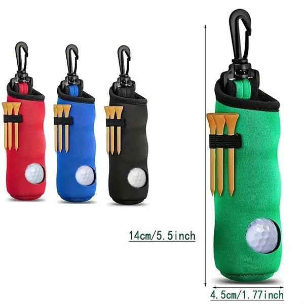 Versatile Durable Golf Ball Carry Pouch with Carabiner