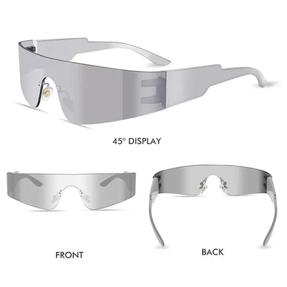 Y2K Trendy Cyberpunk Rimless Rave Party Glasses