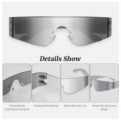 Y2K Trendy Cyberpunk Rimless Rave Party Glasses