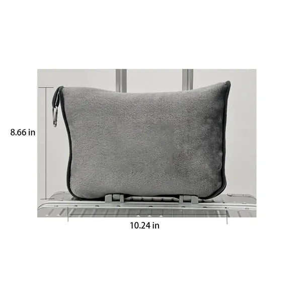 Ultra-Soft Travel Blanket Carry Case Attaches to Luggage