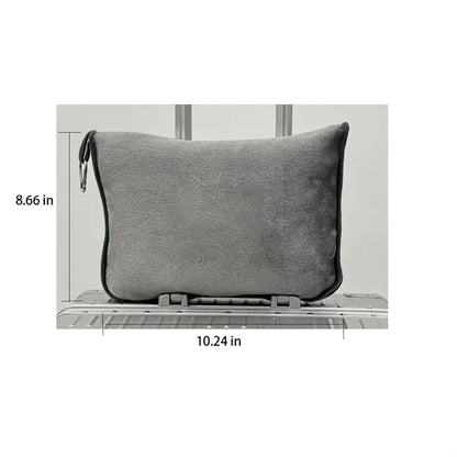 Ultra-Soft Travel Blanket Carry Case Attaches to Luggage