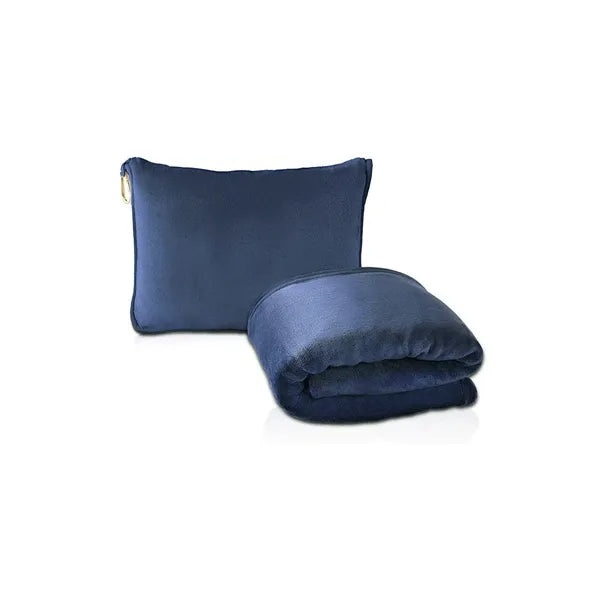 Ultra-Soft Travel Blanket Carry Case Attaches to Luggage