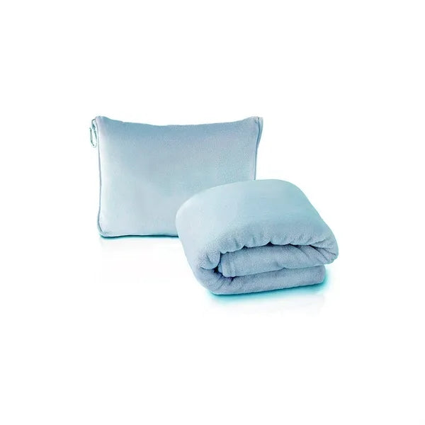 Ultra-Soft Travel Blanket Carry Case Attaches to Luggage
