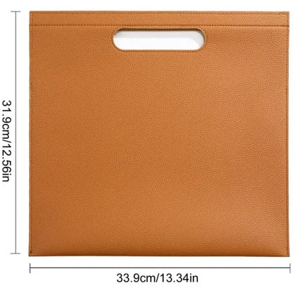 A4 Lychee Pattern Handheld Document Bag
