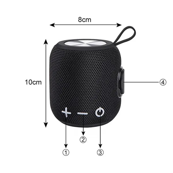 Waterproof Bluetooth Mini Speaker With Hook