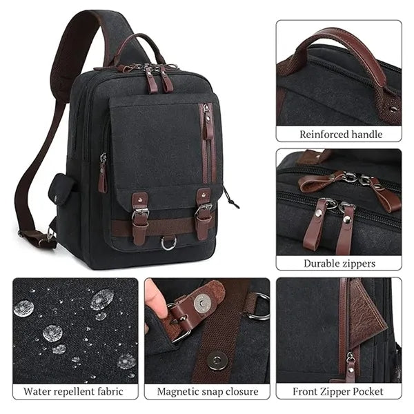 Large Capacity Shoulder Sling Backpack Crossbody