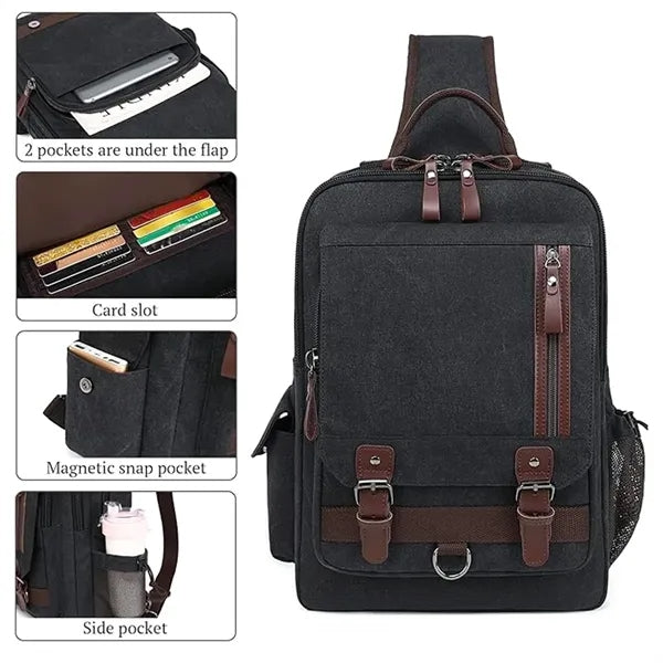 Large Capacity Shoulder Sling Backpack Crossbody