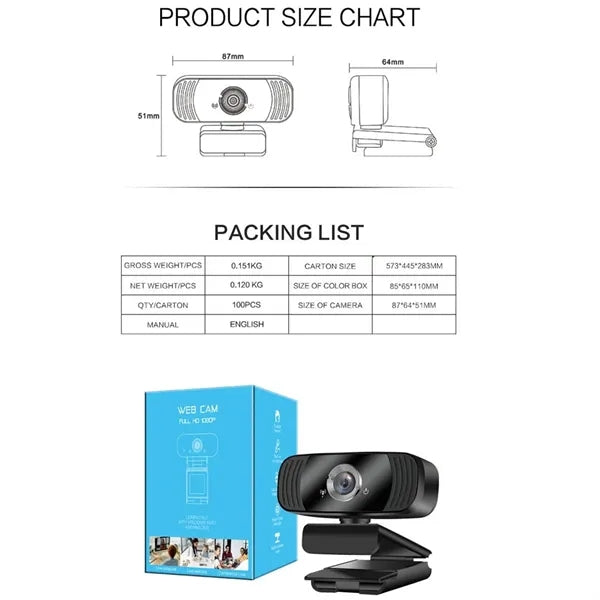HD Video Webcam With Microphone