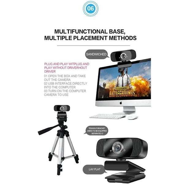 HD Video Webcam With Microphone