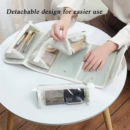 4 Detachable Multi Compartment Makeup Bag