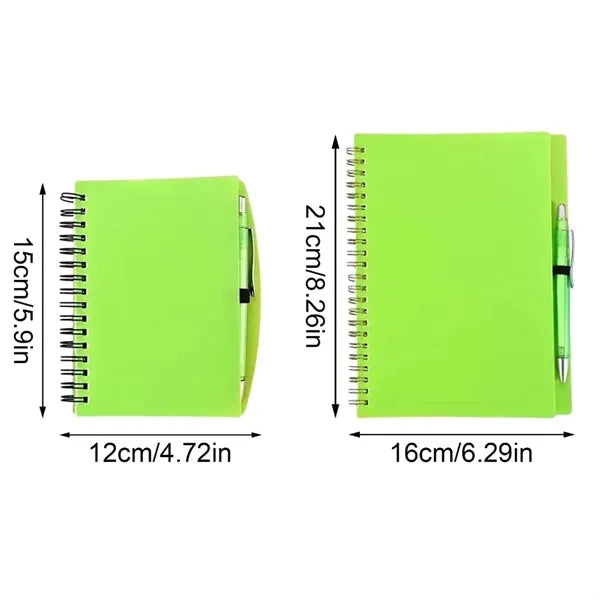 A6 Colorful Spiral Ruled Journal with Pen