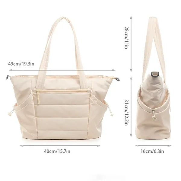 Feature-rich diaper bag set with matching stroller organizer