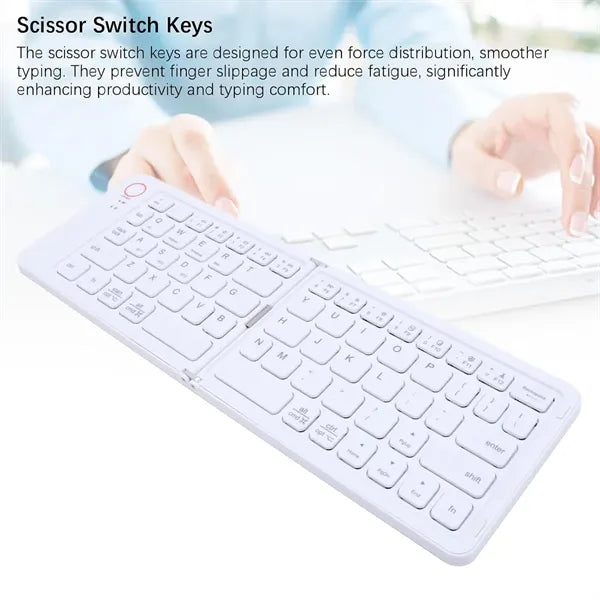 Foldable slim quiet travel laptop tablet bluetooth keyboard